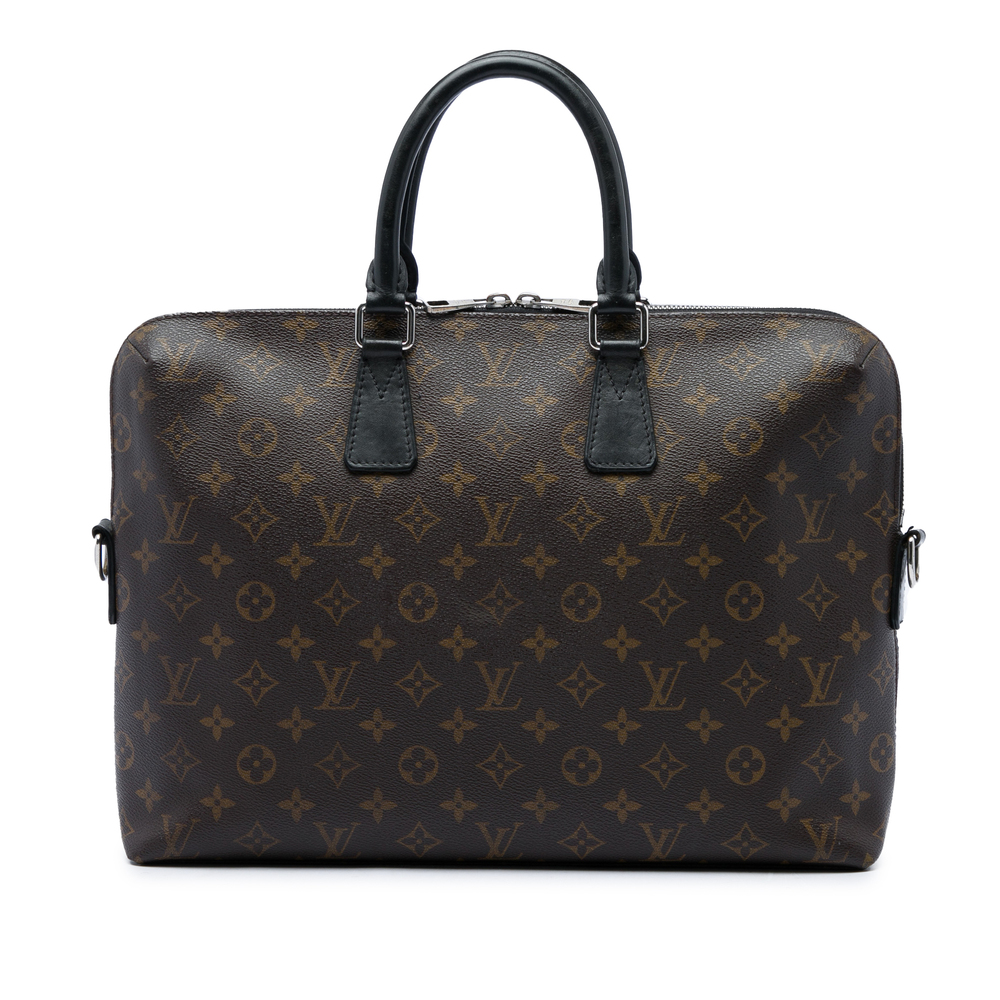 Pre-Loved Louis Vuitton Monogram Macassar Porte Documents Jour